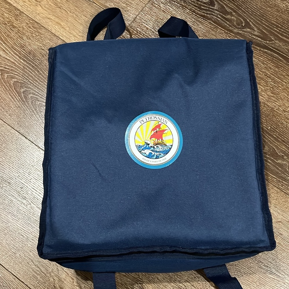 EUC Petrossian picnic tote cooler bag